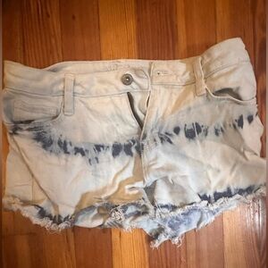 Tie-Dye Denim Shorts